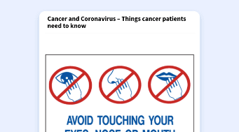 cancer and coronavirus things patient need to know